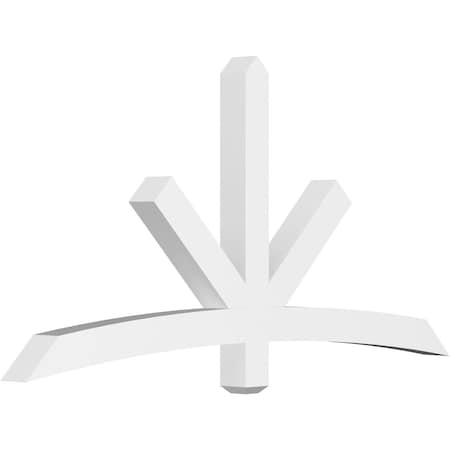 Ekena Millwork Alberta Architectural Grade PVC Gable Bracket, 72"W x 36"H x 4"D x 4"F, 12/12 Pitch GBP072X36X0404ALB00